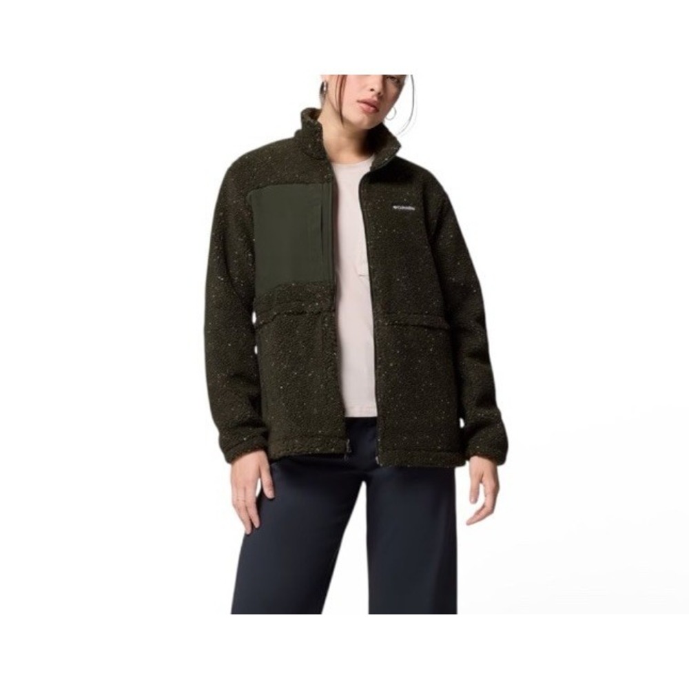 Columbia Stellar Path Fleece Jacket Women's Large Greenscape Full Zip NWT - Picture 2 of 16